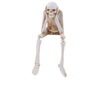 Cette Figurine de crâne en résine Faite à la Main, conçue for ne Pas Entendre, Voir ou Parler, est Parfaite for la Maison, Le Bureau ou même Une décoration effrayante.(White1)