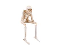Cette Figurine de crâne en résine Faite à la Main, conçue for ne Pas Entendre, Voir ou Parler, est Parfaite for la Maison, Le Bureau ou même Une décoration effrayante.(White2)