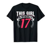 Cette fille a officiellement 17 ans, maman, fête d'anniversaire, mère T-Shirt