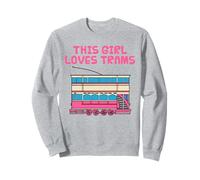 Cette fille adore les tramways et est passionnée par le rail Sweatshirt