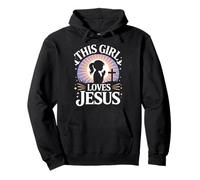 Cette fille aime Jésus Chrétienne Fille Foi Jésus Sweat à Capuche