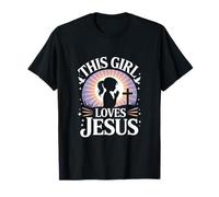 Cette fille aime Jésus Chrétienne Fille Foi Jésus T-Shirt