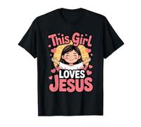 Cette fille aime Jésus Chrétienne Fille Foi Jésus T-Shirt