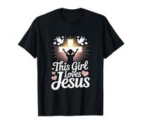 Cette fille aime Jésus Chrétienne Fille Foi Jésus T-Shirt
