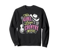 Cette Fille Aime la Musique Country Sweatshirt