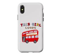 Cette Fille Aime Le Bus Rouge londonien, Londres à Double étage Coque pour iPhone X/XS