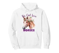 Cette Fille Aime Le Cheval pour Les Filles Qui Aiment Les Chevaux et Les poneys Sweat à Capuche