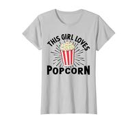Cette Fille Aime Le Pop-Corn, Les Films de cinéma, Le Pop-Corn pour Femmes T-Shirt, Femme, Argent, M