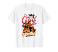 Cette fille aime les bergers allemands, les chiens, les filles, les bergers allemands T-Shirt