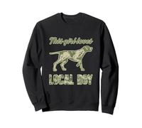 Cette Fille Aime Les garçons locaux, Les Amateurs de Chiens de Chasse Amusants, Vintage Sweatshirt
