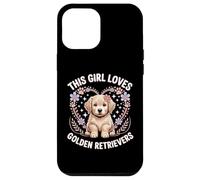 Cette fille aime les Golden Retrievers Girls Golden Retriever Coque pour iPhone 12 Pro Max