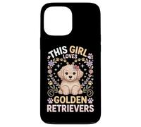 Cette fille aime les Golden Retrievers Girls Golden Retriever Coque pour iPhone 13 Pro Max
