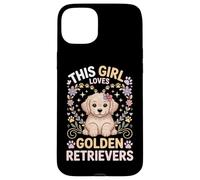Cette fille aime les Golden Retrievers Girls Golden Retriever Coque pour iPhone 15 Plus
