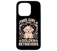 Cette fille aime les Golden Retrievers Girls Golden Retriever Coque pour iPhone 15 Pro