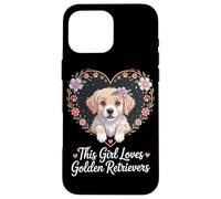 Cette fille aime les Golden Retrievers Girls Golden Retriever Coque pour iPhone 16 Pro Max