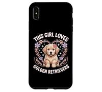 Cette fille aime les Golden Retrievers Girls Golden Retriever Coque pour iPhone XS Max