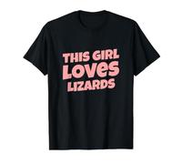 Cette Fille Aime Les lézards des lézards drôles T-Shirt Graphique avec Valeur, Homme, Noir, M