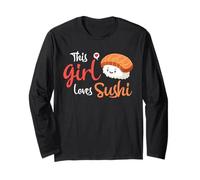 Cette Fille Aime Les sushis Mignon Nourriture féminine Citation Art Manche Longue