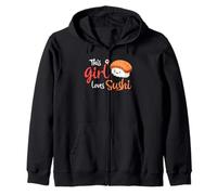 Cette Fille Aime Les sushis Mignon Nourriture féminine Citation Art Sweat à Capuche