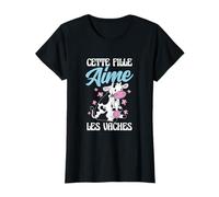 Cette Fille Aime Les Vaches Fermier Drôle Vache T-Shirt