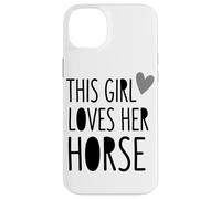 Cette Fille Aime Son Cheval avec Un Joli Motif Cavalier Coque pour iPhone 14 Plus