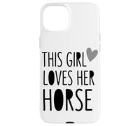 Cette Fille Aime Son Cheval avec Un Joli Motif Cavalier Coque pour iPhone 15 Plus