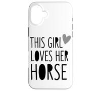 Cette Fille Aime Son Cheval avec Un Joli Motif Cavalier Coque pour iPhone 16 Plus