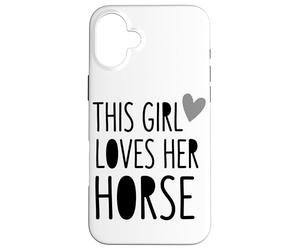 Cette Fille Aime Son Cheval avec Un Joli Motif Cavalier Coque pour iPhone 16 Plus