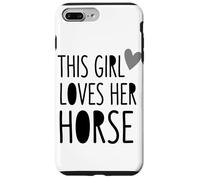 Cette Fille Aime Son Cheval avec Un Joli Motif Cavalier Coque pour iPhone 7 Plus/8 Plus