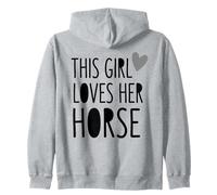 Cette Fille Aime Son Cheval avec Un Joli Motif Cavalier Sweat à Capuche