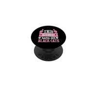Cette Fille Court sur des Chats Noirs PopSockets PopGrip Adhésif