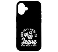Cette fille court sur Jésus et aime les comédies musicales Coque pour iPhone 16