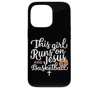 Cette Fille Court sur Jésus et Basket-Ball Bible Religion God Pray Coque pour iPhone 13 Pro