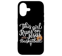 Cette Fille Court sur Jésus et Basket-Ball Bible Religion God Pray Coque pour iPhone 17