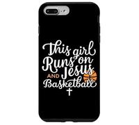 Cette Fille Court sur Jésus et Basket-Ball Bible Religion God Pray Coque pour iPhone 7 Plus/8 Plus