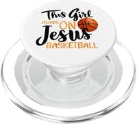 Cette Fille Court sur Jésus et Basket-Ball Bible Religion God Pray PopSockets PopGrip pour MagSafe
