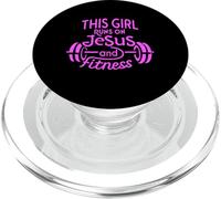 Cette Fille Court sur Jésus et la Musique Bible Religious God Piano PopSockets PopGrip pour MagSafe