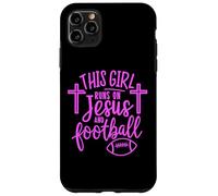 Cette Fille Court sur Jésus et Le Football Bible Religion Dieu Priez Coque pour iPhone 11 Pro Max