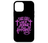 Cette Fille Court sur Jésus et Le Football Bible Religion Dieu Priez Coque pour iPhone 12 Mini