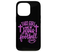 Cette Fille Court sur Jésus et Le Football Bible Religion Dieu Priez Coque pour iPhone 13 Pro