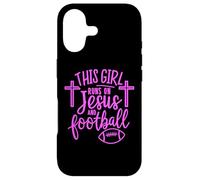 Cette Fille Court sur Jésus et Le Football Bible Religion Dieu Priez Coque pour iPhone 17