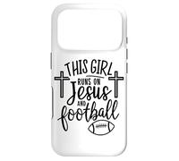 Cette Fille Court sur Jésus et Le Football Bible Religion Dieu Priez Coque pour iPhone 17 Pro