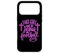 Cette Fille Court sur Jésus et Le Football Bible Religion Dieu Priez Coque pour iPhone 17 Pro Max