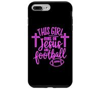Cette Fille Court sur Jésus et Le Football Bible Religion Dieu Priez Coque pour iPhone 7 Plus/8 Plus