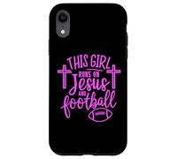 Cette Fille Court sur Jésus et Le Football Bible Religion Dieu Priez Coque pour iPhone XR