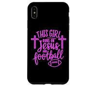 Cette Fille Court sur Jésus et Le Football Bible Religion Dieu Priez Coque pour iPhone XS Max