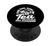 Cette fille court sur le thé et adore les comédies musicales PopSockets PopGrip Adhésif