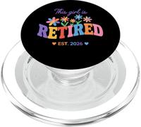 Cette Fille est retraitée Est 2026 Retro Flowers PopSockets PopGrip pour MagSafe