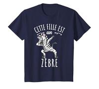 Cette Fille Est Un Zèbre T-Shirt, Enfant, Bleu Marine, 4 Ans