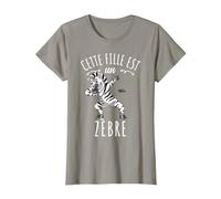 Cette Fille Est Un Zèbre T-Shirt, Femme, Ardoise, XXL